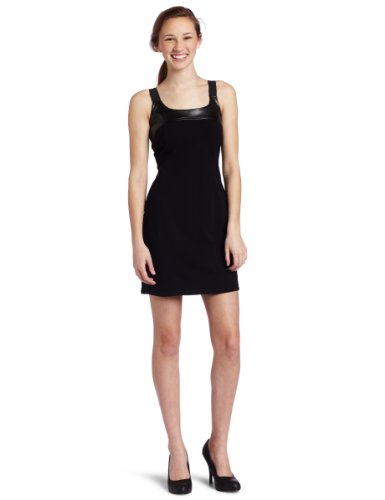 Kensie Girl Juniors Leather Little Black Dress
