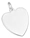 Sterling Silver High Polish Engravable Heart Charm.