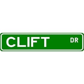 CLIFT Street Name Sign ~ Family Lastname Sign ~ Gameroom, Basement, Garage Sign