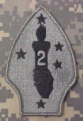2nd Marine Division ACU Patch Foliage Green