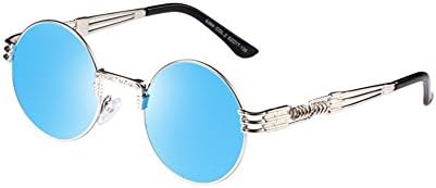 New men metal punk retro sunglasses round Prince Edward mirror cheerful personality influx of people sunglasses