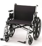 Steel Wheelchairs - Removable Desk Arms, 24, Swingaway Elevating Legrests