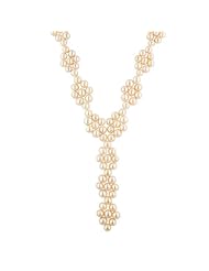 Sterling Silver Freshwater Cultured Pearl Rhombus-Shaped "Y" Necklace, 17+3"