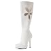 Search : Flower White Go Go Boots - Size 7