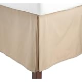 Fresh Ideas Tailored Poplin Bedskirt 14-Inch Drop Twin, Mocha