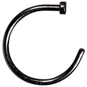 18 Gauge 3/8" Black Anodized Titanium Nose Hoop