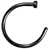 18 Gauge 3/8 Black Anodized Titanium Nose Hoop