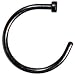 18 Gauge 3/8" Black Anodized Titanium Nose Hoop