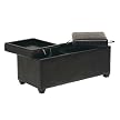Metro Storage Bench with Tray - Dark Brown