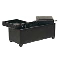 Metro Storage Bench with Tray - Dark Brown
