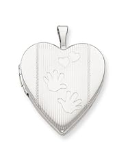 Genuine .925 Sterling Silver 20mm Hands Heart Locket. 100% Satisfaction Guaranteed.