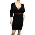 Plus Size Wrap Dress Black