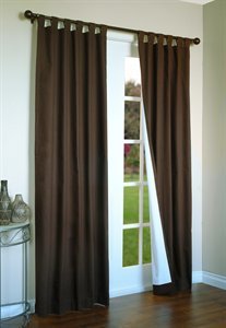 Weathermate SOLID Tab Top Panel PAIR - 84 - CHOCOLATE color