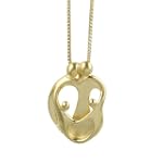 Loving Family® 18k Gold Clad Pendant - Parents and Two Children