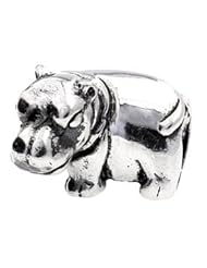 Silverado Hippo Silver Charm - Fits On Pandora Chamilia And Troll Bracelets