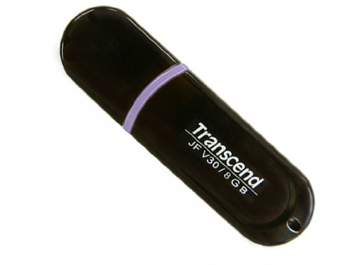 Transcend JetFlash V30 - 8 GB USB 2.0 Flash Drive TS8GJFV30 (Black)
