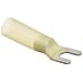Morris Products 12264 Spade Terminal, Heat Shrinkable, Yellow, 12-10 Wire Size, #8 Stud Size  (Pack of 100)