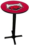 Arkansas Razorbacks Pub Table with Black Commercial Base