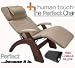 The Human Touch Power Electric Perfect Chair Recliner – PC95 / PC-095 Dark Walnut Recline Wood Base Bone MicroSuede Pads – Interactive Health Zero Anti Gravity Chair