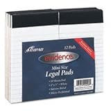 Ampad 20-208 Evidence 3 x 5 Narrow Perforated Writing Pads - White (12 Pads of 50 Sheets Each)
