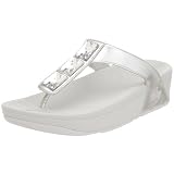 FitFlop Womens Pietra Sandal,Silver,11 M US
