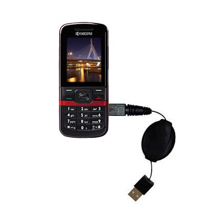 Retractable USB Cable for the Kyocera Solo E4000 with Power Hot Sync and Charge capabilities - uses Gomadic TipExchange Technology