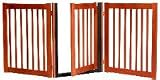 32 Tall - Up to 60 Wide Walk Through Hardwood Pet Gate - Cherry Stain - Made in the USA