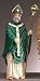 St. Patrick Patron Saint Statue - 3.5" - Ceramic Painted