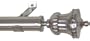 Window Curtain Rod / Drapery Rod 18 Inch - 48 Inch Trophy Nickel