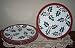 Kitchen & Housewares : DENBY Harlequin Holly Red Salad / Dessert Plates - Set of FOUR (4)