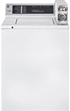 GE Commercial Series WCCD2050JWC 27 3.2 cu. Ft. Top-Load Coin Operated Commercial Washer - White