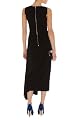 Long Draped Jersey Structured Dress