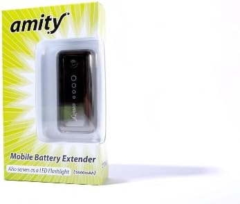 Amity Battery Extender (5600mAh) (AMBE-5600BK: Black) - Portable External Battery with LED Flashlight. Works with iPhone 5, 4S, 4, 3GS, iPod Touch / iPad, iPad , New iPad, HTC One S, X, X+, Sensation, Thunderbolt, Rezound, Evo / Motorola Atrix 1 &amp; 2/ Nokia N9 Lumia 800 and 900 / Tegra/ LG Optimus / Motorola Droid Razr, Bionic / Blackberry Torch Bold Curve, Samsung: Epic Touch, Galaxy Nexus, Galaxy S III I9300, Galaxy S II S2 I9100, Galaxy Note/ Google Nexus 7/ Wi-Drive / Sony Ericsson Xperia/ Go Pro/ Digital Devices: USB Mini 5-Pin / USB Micro 5-Pin / Bluetooth/ GPS/ Nintendo DS/ Sony PSP (12 Mos. Warranty)