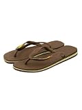 Havaianas Dark Brown Brasil Logo Flip Flops