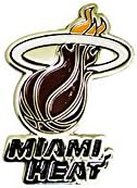 NBA Miami Heat Official Metal Crest Pin Badge (One Size) (Gold)