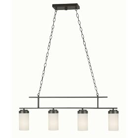 Kenroy Home 91767SBZ Toronto 4 Light Island Light, Satin Bronze Finish by Kenroy Home