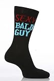 SockShop Birthday Dare To Wear - Sexy Bald Guy - 7-11 Mens - Black