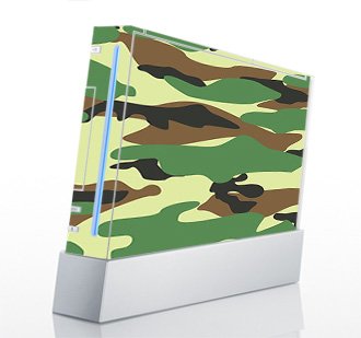 Green Camo Skin for Nintendo Wii Console