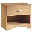 Natural Maple and Chrome Night Table