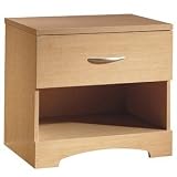 Natural Maple and Chrome Night Table