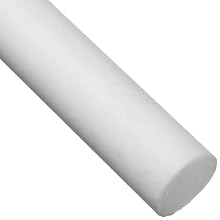 PTFE (Polytetrafluoroethylene) Round Rod, Opaque White, Standard Tolerance, AMS 3651