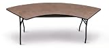 McCourt 70950 60 x 30 Inch Plywood Folding Table - Serpentine Vinyl Edge with Black Frame