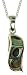 Silver Ladies Abalone Dropper Pendant 18" Curb