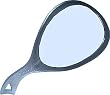 HAIRART Large Teardrop Mirror in Black (Model:9M19)