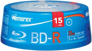 Memorex - 15 x BD-R - 25 GB 4x - spindle - storage media