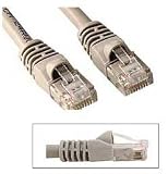 10 FT CAT6 500MHZ Cable UTP Molded with Boot, RJ45 Cable Gray Color