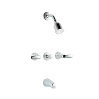 KOHLER K-T15231-4-CP Coralais Three-Handle Bath and Shower Faucet Trim, Polished Chrome