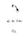 KOHLER K-T15231-4-CP Coralais Three-Handle Bath and Shower Faucet Trim, Polished Chrome