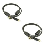 Buy 2 x 3ft Advanced 1.3a HDMI Cable, Supports well over 1080p exclusively designed for Close... 