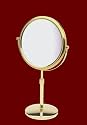 Brass Vanity Makeup Mirror Large 9 " Mirror with Strong 5x